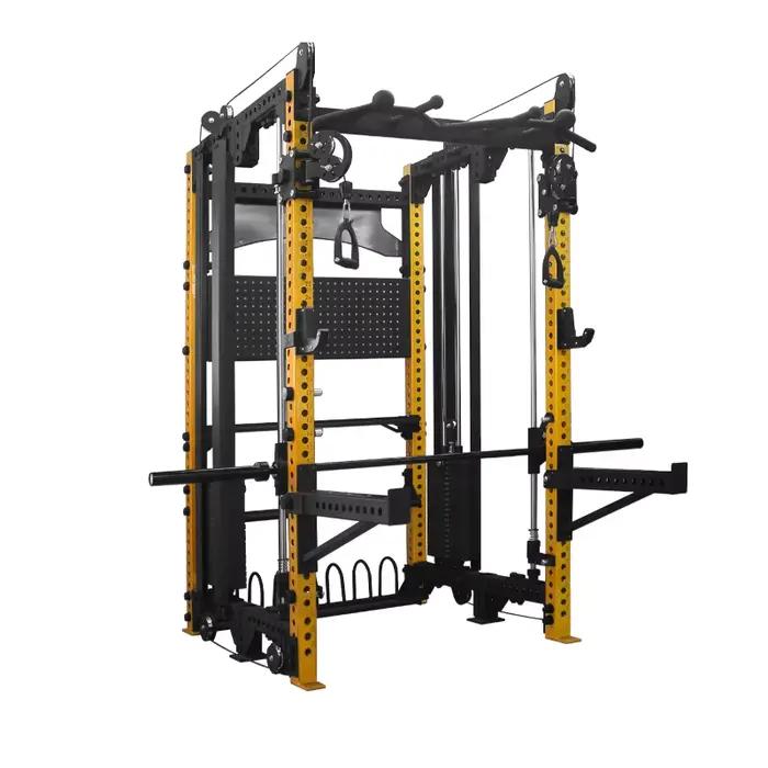 Support de Squat Smith multifonctionnel pour l'entraînement de force, exercice de musculation qui ac