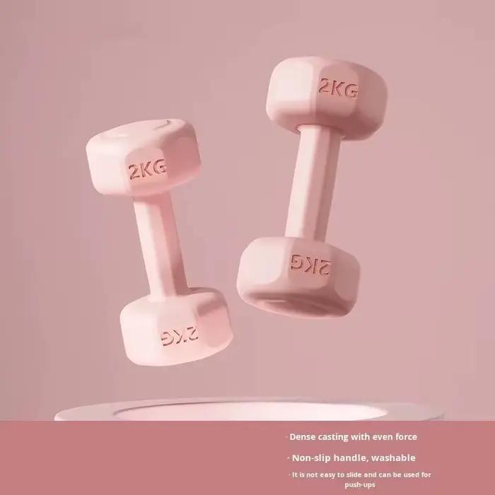 1 Haltère enduit de 2 kg, équipement de fitness à domicile, nouveau design pour tous les âges, entra