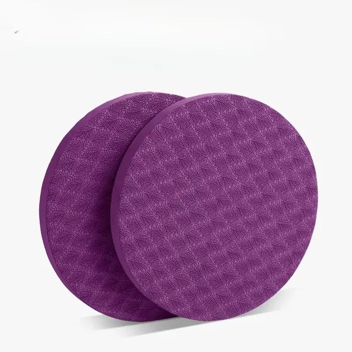 Tapis de yoga sportif rond et épais en mousse, adapté aux genoux et aux coudes, idéal pour le Pilate