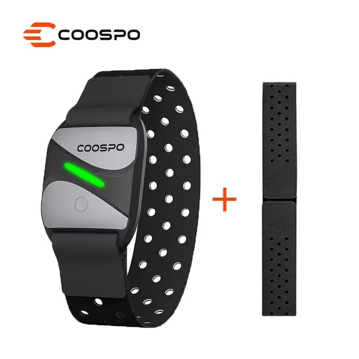 COOSPO Fréquence Cardiaque Brassard Bluetooth Ant+, Brassard Cardiofrequencemetre en Temps réel, Cap