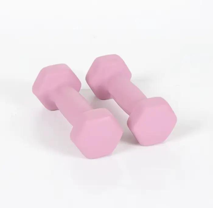 Arif Haltères hexagonaux couleur néoprène (lot de 2) 0,5 ~ 5 kg beauté féminine faite maison