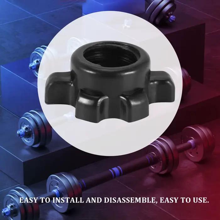 AB94-4Pcs Écrous de barre d'haltères, Vis de serrage pour haltères, Accessoires d'équipement de fitn