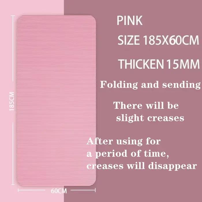 Tapis de Yoga épais de 15MM, couverture antidérapante pour Sport, Fitness, exercice, Yoga et Pilates