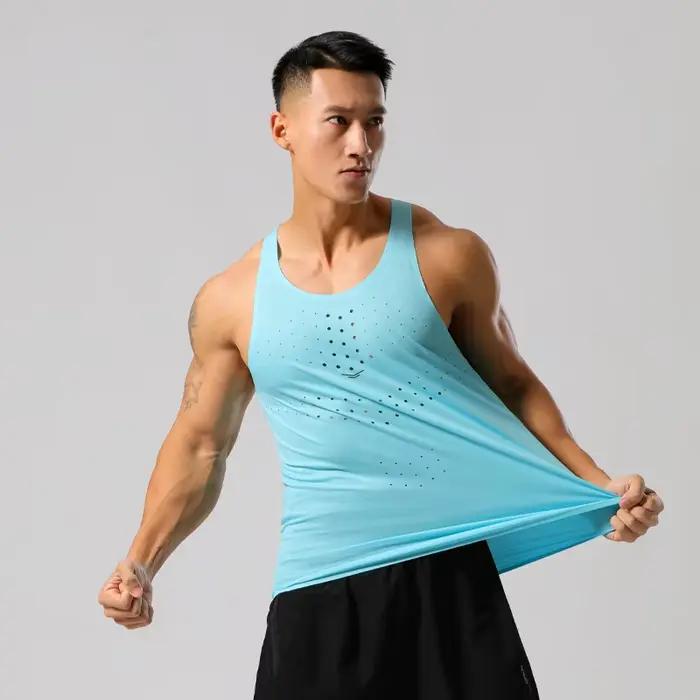 Chemise de Sport pour hommes, T-shirts de rue sans manches de haute qualité, débardeurs à séchage ra