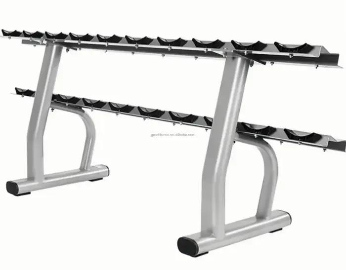Banc de musculation réglable à deux niveaux avec support pour haltères et équipement pour biceps, ma