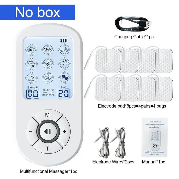 Masseur corporel électrique TENS, stimulateur musculaire numérique EMS, appareil de massage à haute 