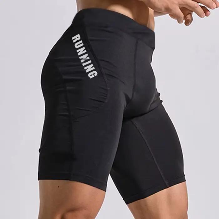 Hommes musculation Shorts Fitness entraînement entrejambe culotte de gymnastique mâle Muscle vivant 