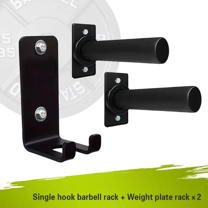 Support mural pour plaques de poids, support vertical pour barres de musculation pour garage, salle 