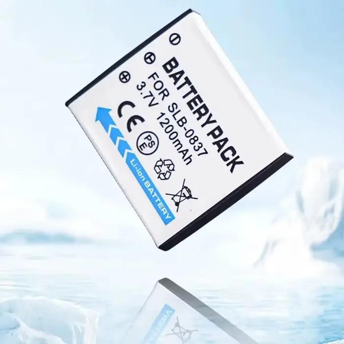 Batterie d'appareil photo 3.7V 1200mAH SLB 0837 SLB0837 SLB-0837 + chargeur USB adapté à la caméra Samsung NV3 NV5 NV7 I5 I6 I50 I70 L73