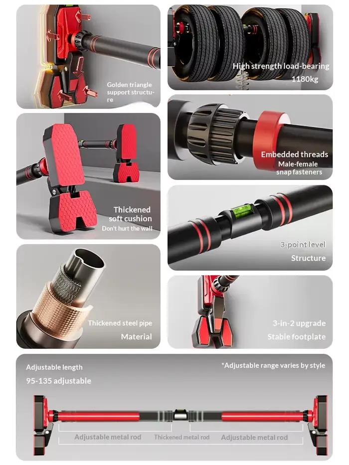 Barre horizontale robuste sans perceuse