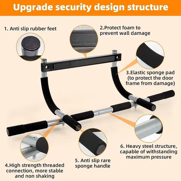 Barre de traction pour porte largeur réglable sans vis barre de traction portable cadre de porte exercice de fitness complet haut du corps occasionnels sportifs femmes hommes transformations physiques à domicile