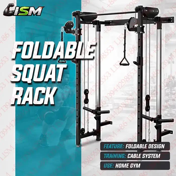 Rack de Squat Pliable Mural Multifonctionnel
