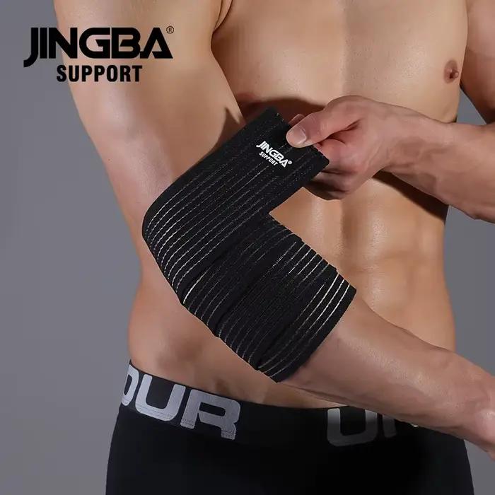 1 pièces réglable haltérophilie coudière protecteur sangles élastiques pour Fitness musculation gymnastique