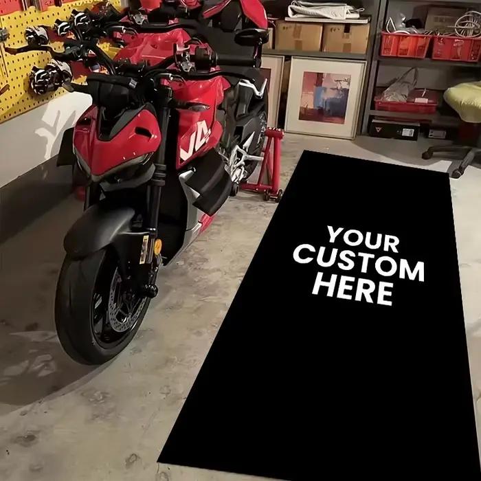 Tapis de stationnement pour moto, tapis de sol pour garage, adapté aux parkings, aux buanderies, tapis en caoutchouc durable pour le stockage des véhicules
