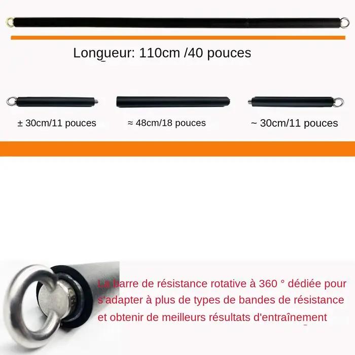 Barre d'entraînement s'adapte à toutes les bandes de résistance avec clip
