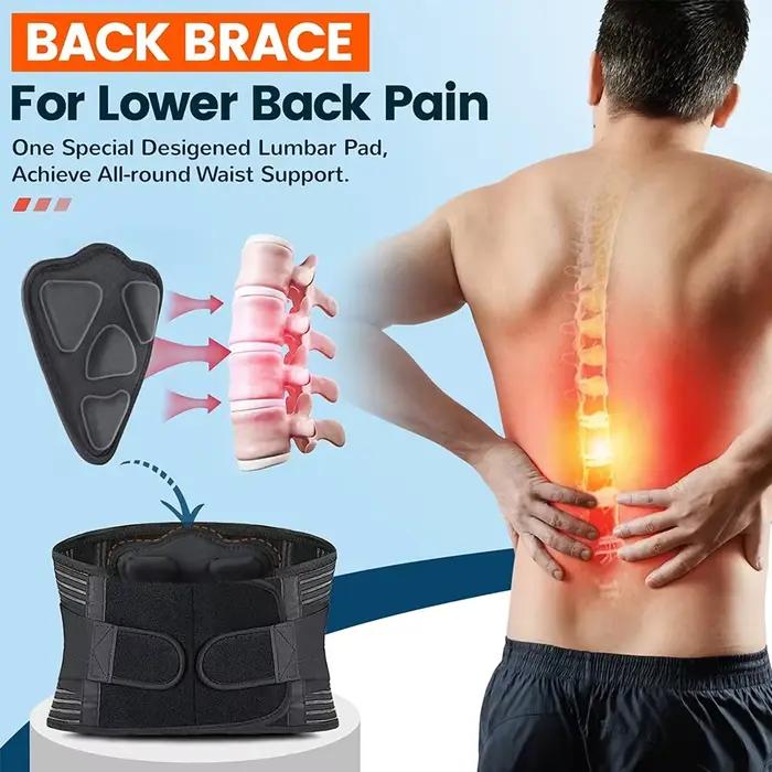 Ceinture lombaire antidérapante KGGKAO avec coussin respirant et supports verticaux pour une meilleure posture et mobilité active pour homme et femme