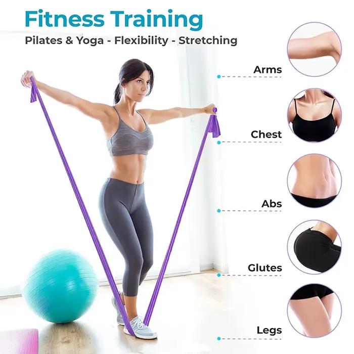 4 pièces bandes de résistance exercice bande élastique Fitness entraînement Yoga Pilates récupération physiothérapie étirement musculation