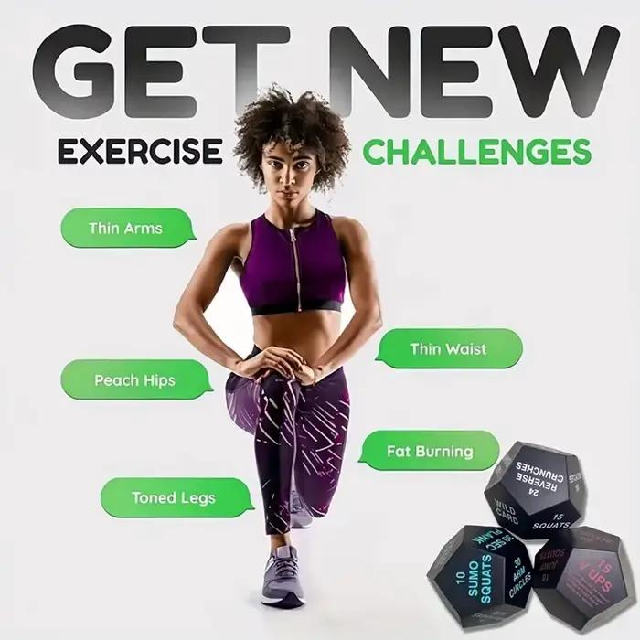 Dés de Fitness numériques arrondis à 12 faces