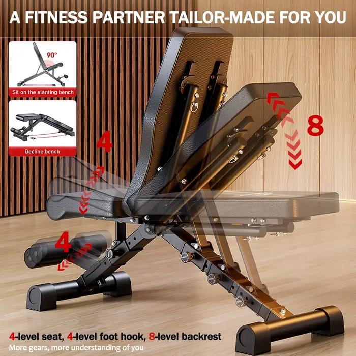 Banc de musculation réglable pour entraînement complet du corps