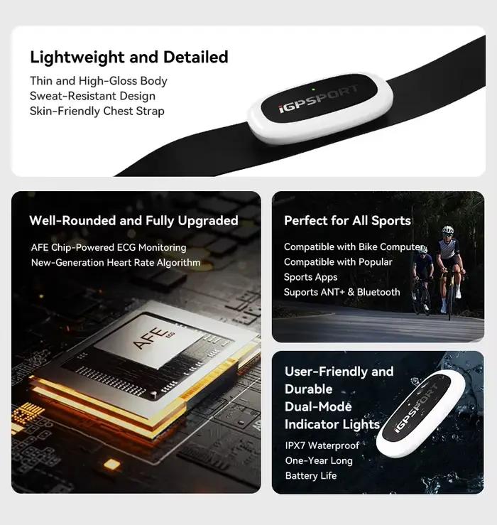 IBPSPORT HR50 capteur de fréquence cardiaque ordinateur de vélo Fitness course Sport moniteur