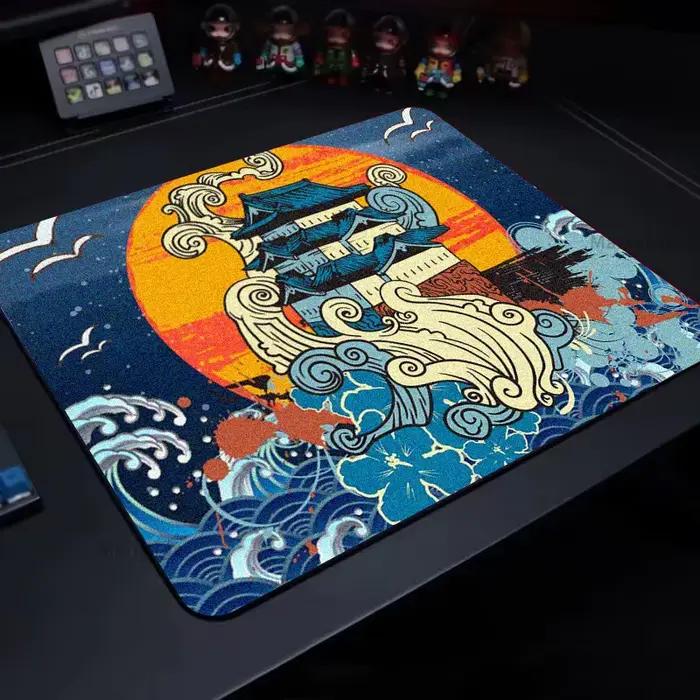 Tapis de souris de jeu E-Sports, accessoires de bureau, polymères de contrôle, tapis de jeu Gamer Samurai, configuration de bureau, Playvirus, 40x45cm