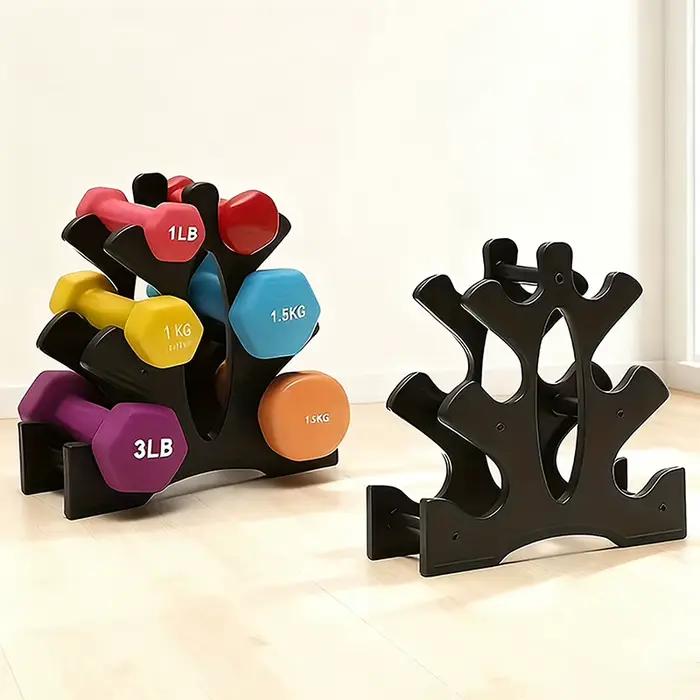 Lot de 1/2 étagères de rangement supérieures à 3 niveaux pour haltères