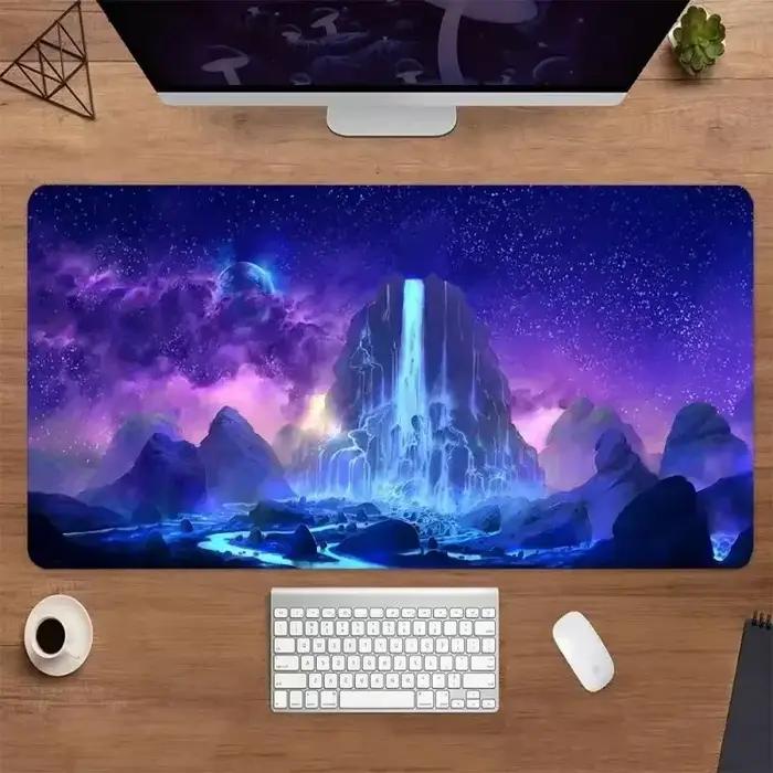 Tapis de souris Anime Scenery pour PC E-Sports, accessoires de jeu, caoutchouc lea, bureau, tapis de souris Gamer, tapis de bureau, maison, lapmedicaments, tapis de clavier, média