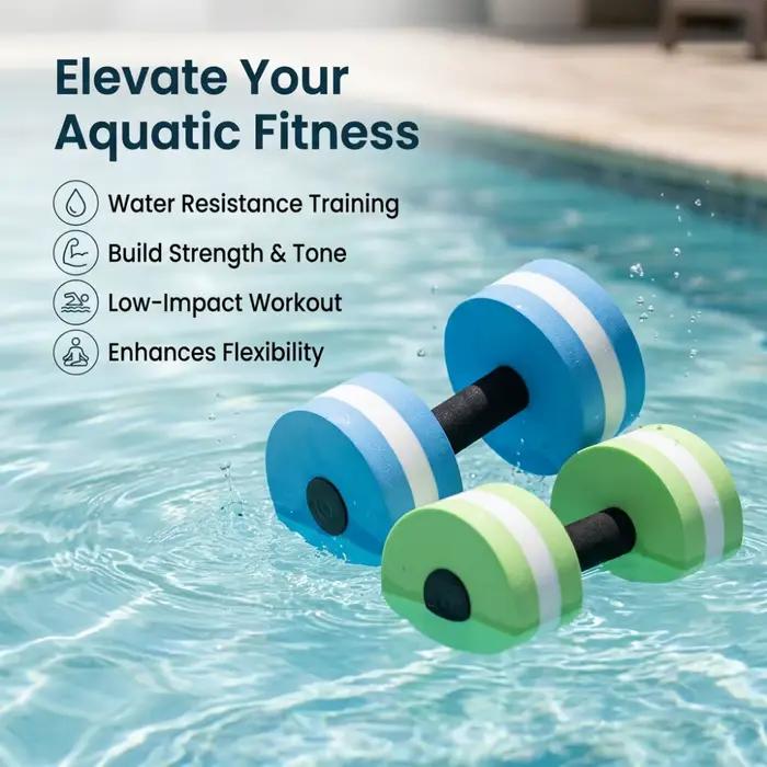 Nouvelles haltères flottantes en mousse EVA de haute qualité (1 paire) – Équipement de fitness aquatique pour piscine