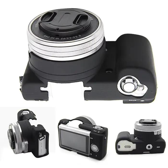 Sac pour appareil photo pour Sony A6000 A6100 A6300 A6400 A6500 A6600, housse en caoutchouc souple et Silicone, accessoires de protection, corps de la peau
