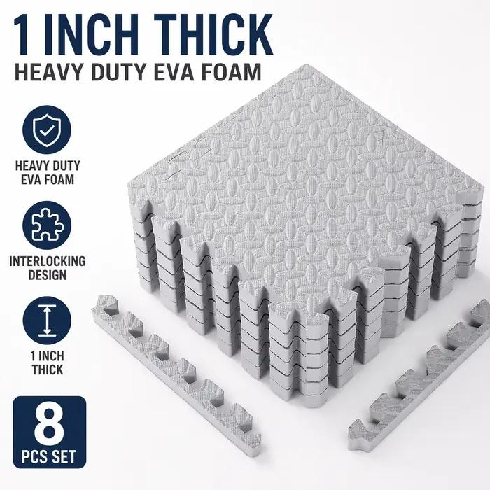 Tapis de gym en mousse EVA épaisse de 1 pouce