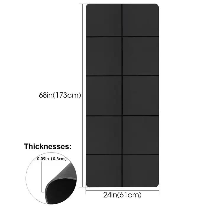 Tapis de yoga en mousse EVA confortable de 3 mm d'épaisseur