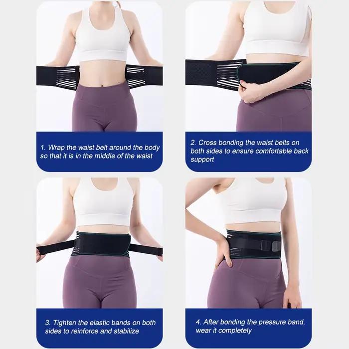 1 attelle pour le bas du dos pour soulager la douleur – Ceinture de soutien lombaire réglable pour sciatique