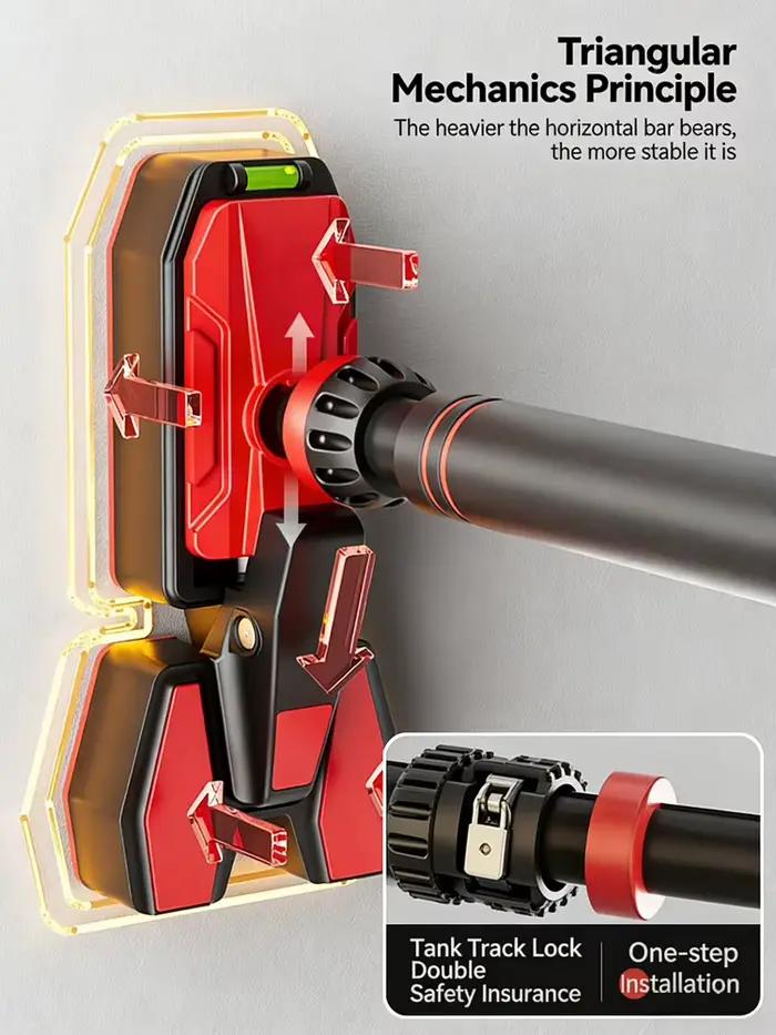 Barre horizontale robuste sans perceuse