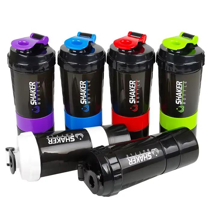 Bouteille de protéines Shaker à 3 couches