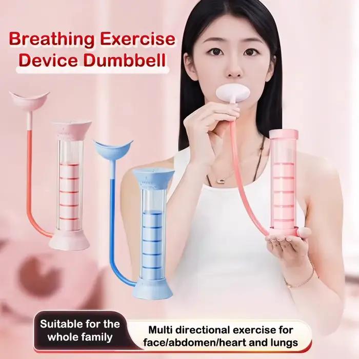 Entraîneur d'haltères de respiration à diaphragme réglable avec compteur