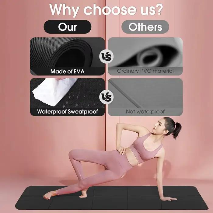 Tapis de yoga en mousse EVA confortable de 4 mm d'épaisseur