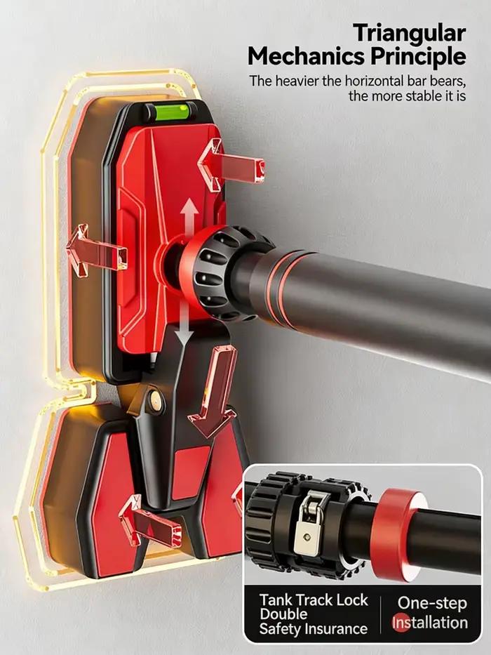 Barre de traction sans perceuse pour porte
