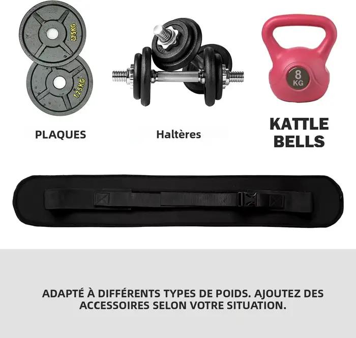 Ceinture d'exercice unisexe pour haltères