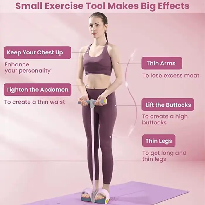 Bandes de résistance élastiques à 4 tubes avec pédale pour yoga