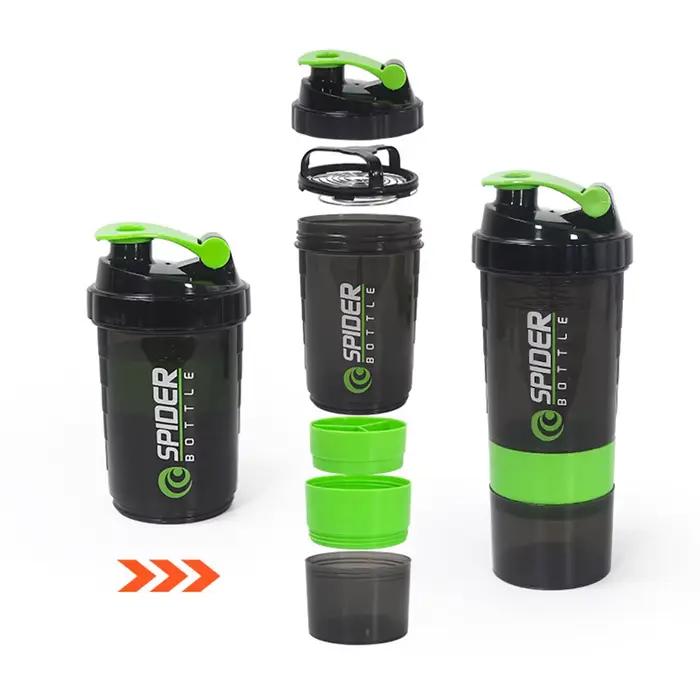 Bouteille de protéines Shaker à 3 couches
