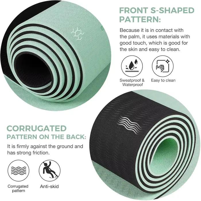 TPEgoyamat Tapis de yoga épais antidérapant