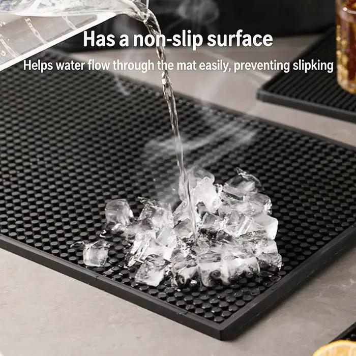 ▩ Tapis de drainage antidérapant pour verres à vin, tapis en caoutchouc PVC, tapis carré, isolation thermique