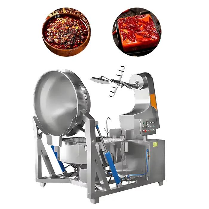 Mélangeur de cuisson à chauffage au gaz avec système de contrôle automatique PLC, poêle industrielle à économie d'énergie