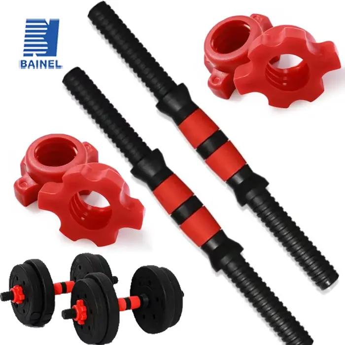 Barre d'haltères Foy Powerlifting avec poignées en caoutchouc ajustables pour entraînement de force et musculation homme femme polyvalente à domicile