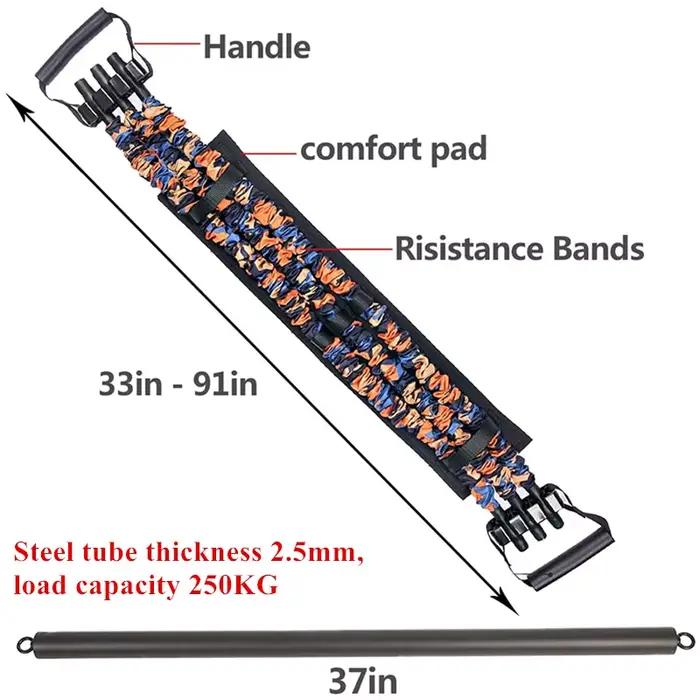 Bande de presse de banc réglable avec équipement d'entraînement de constructeur de poitrine de barre bandes de résistance Push Up améliorées entraînement de voyage de gymnastique à domicile