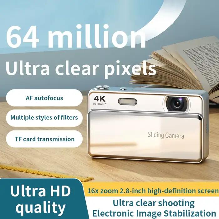 Nouvelle caméra numérique coulissante CCD 4K haute définition pour campus, pour la prise de photos et l'enregistrement, avec lecteur de carte étudiant intégré