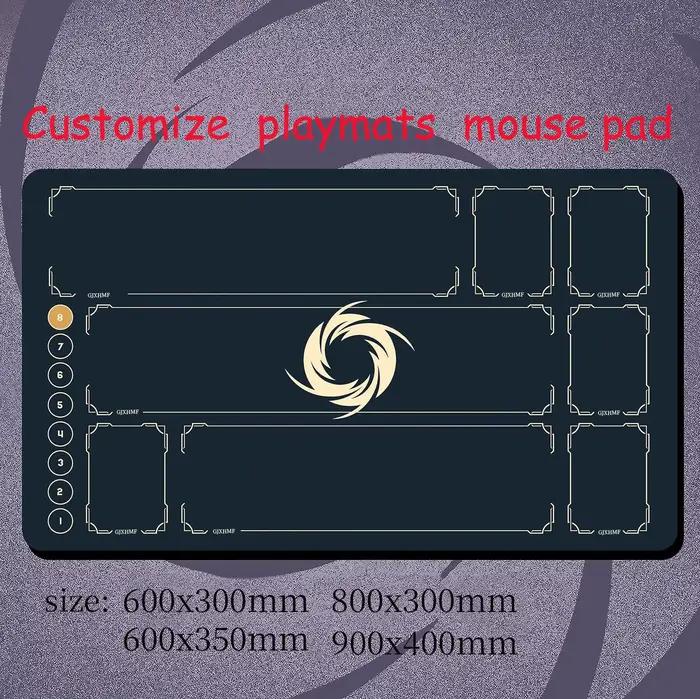 Jeu de cartes à collectionner Playmat personnalisé - 24" X 14" pouces (600 X 350 mm) Tapis de souris Tapis de jeu neutre bords cousus - Cadeaux personnalisés