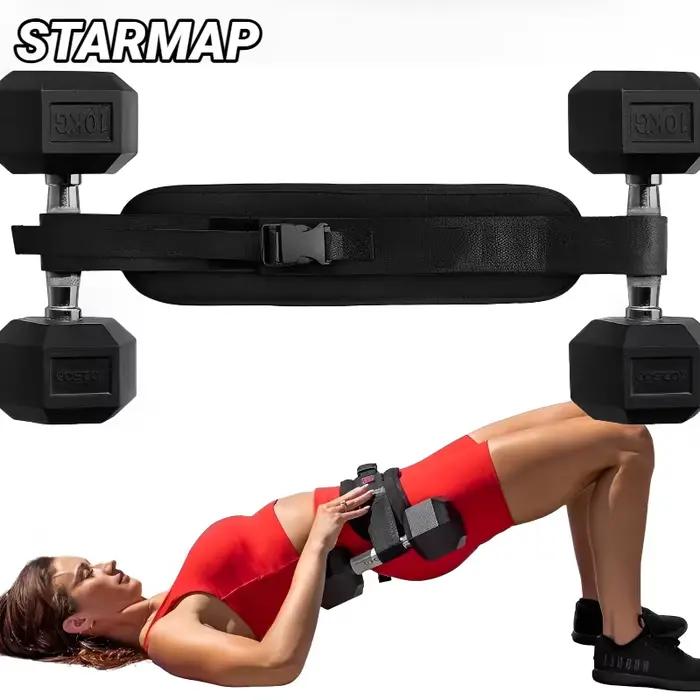 Haltère ceinture d'exercice hanche poussée support de poids pour l'entraînement efficace du pont de clute taille musculation Kettlebells