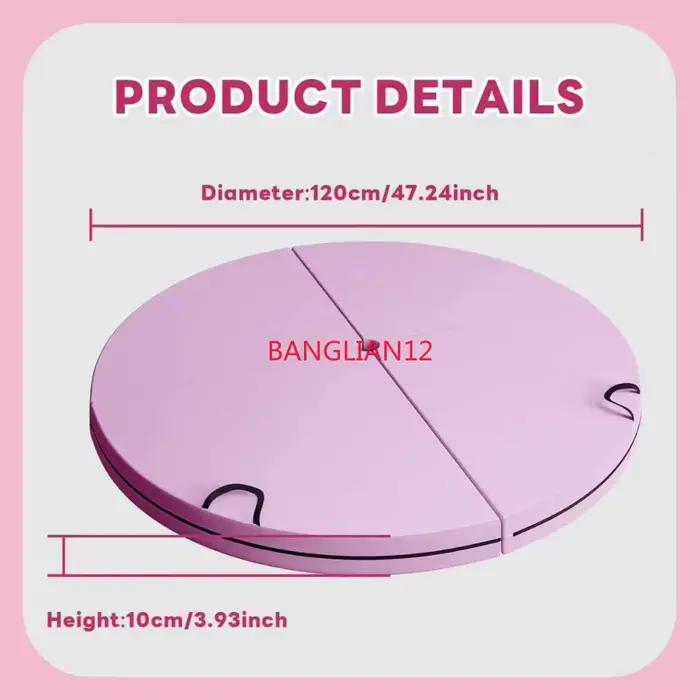 Tapis de yoga/gymnastique/pole dance, tapis rond pliable en PVC anti-chute
