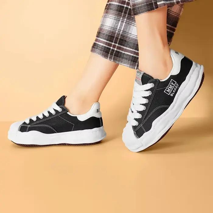 Chaussures de sport tendance à semelle épaisse, style classique, pour le voyage, baskets en toile po